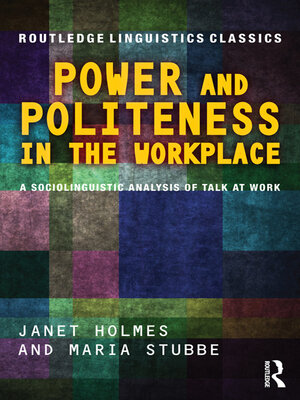 cover image of Power and Politeness in the Workplace